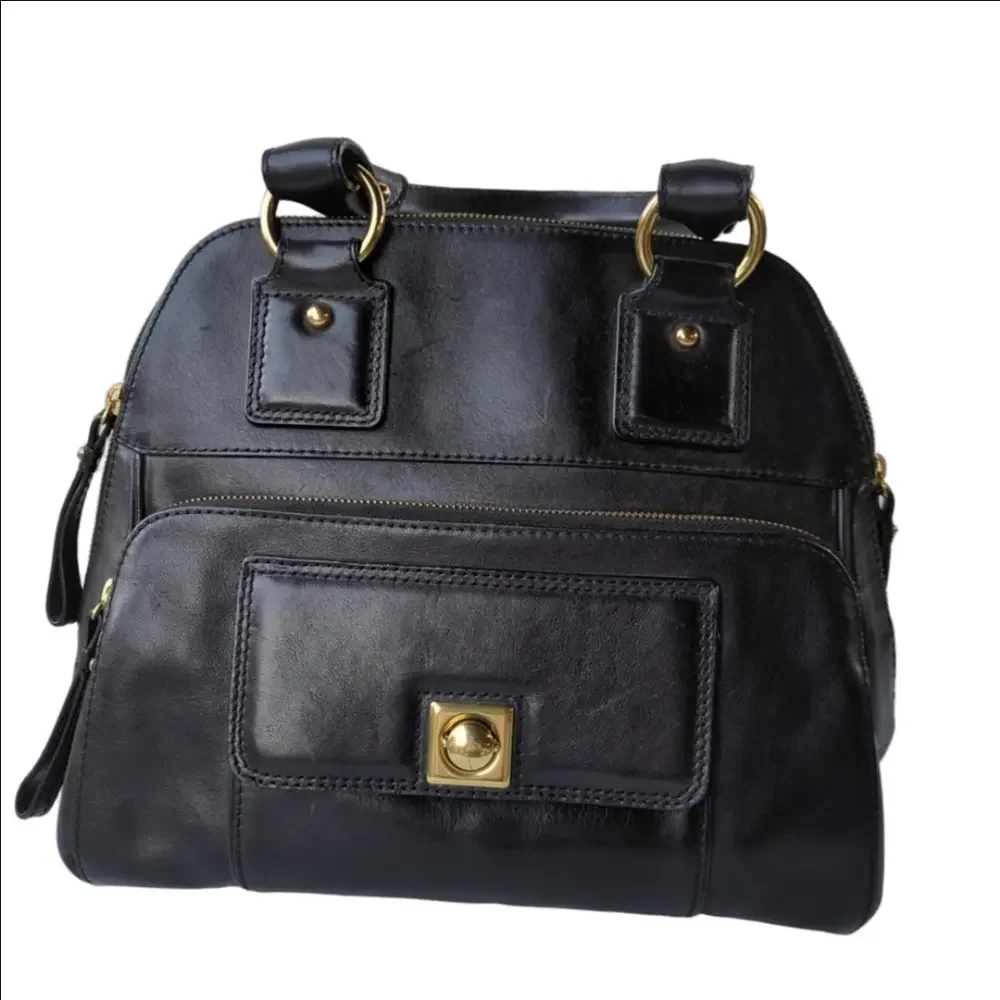 Banana Republic Vintage Black Leather Bag - Picture 3 of 12